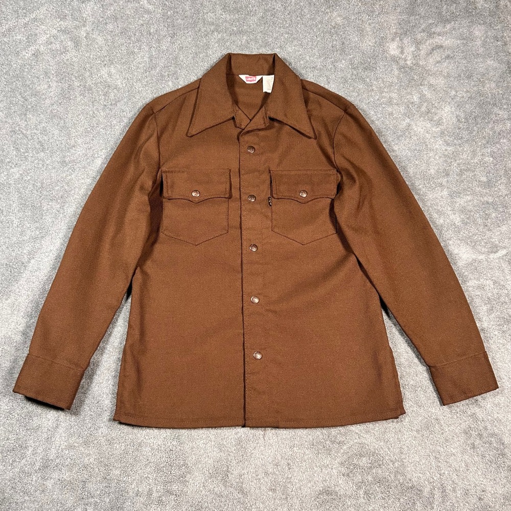 Levis Trucker Jacket Vintage 70s Big E Black Tab Brown Workwear Men S 60517 USA